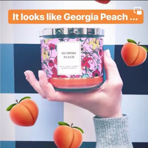 “Georgia Peach” Peach Bellini 3-Wick Candle from Bath & Body Works (2018) RARE - Picture 4 of 6